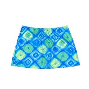 Request Vintage Swim Skirt Women’s Size L/XL‎ Green Blue A-Line Beach Pool